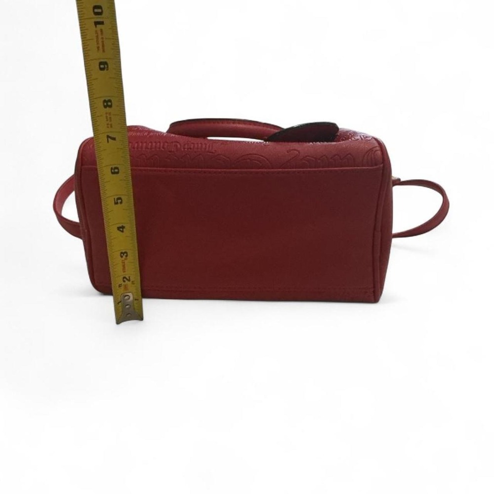 Juicy Couture Satchel Bag Womens Medium Red Embossed Logo Crossbody - Picture 3 of 8